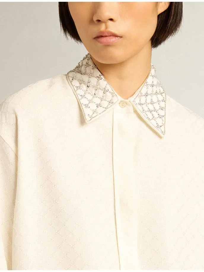 Camicia con ricamo