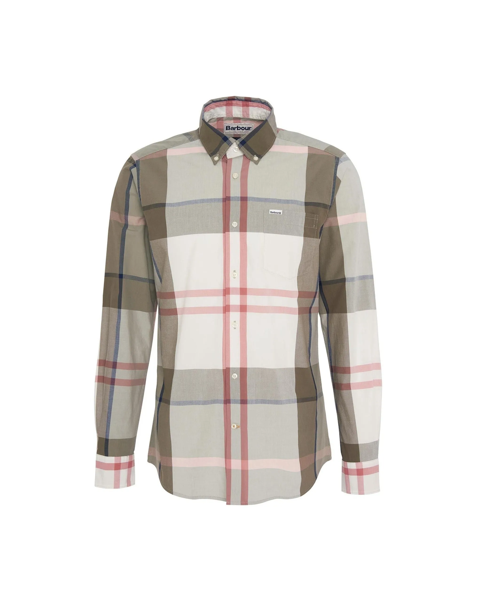 CAMICIA HARRIS TAILORED OLIVE TARTAN