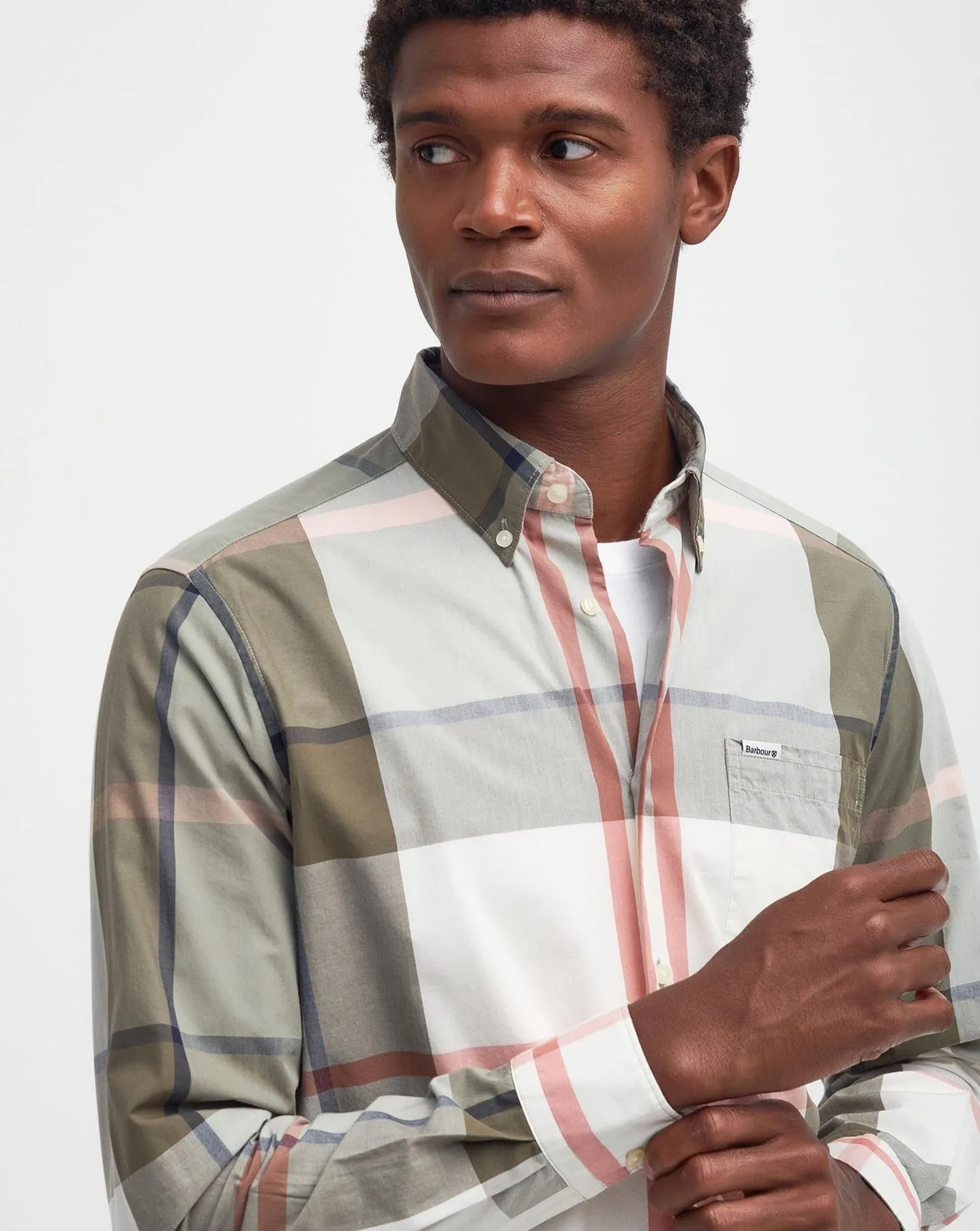 CAMICIA HARRIS TAILORED OLIVE TARTAN
