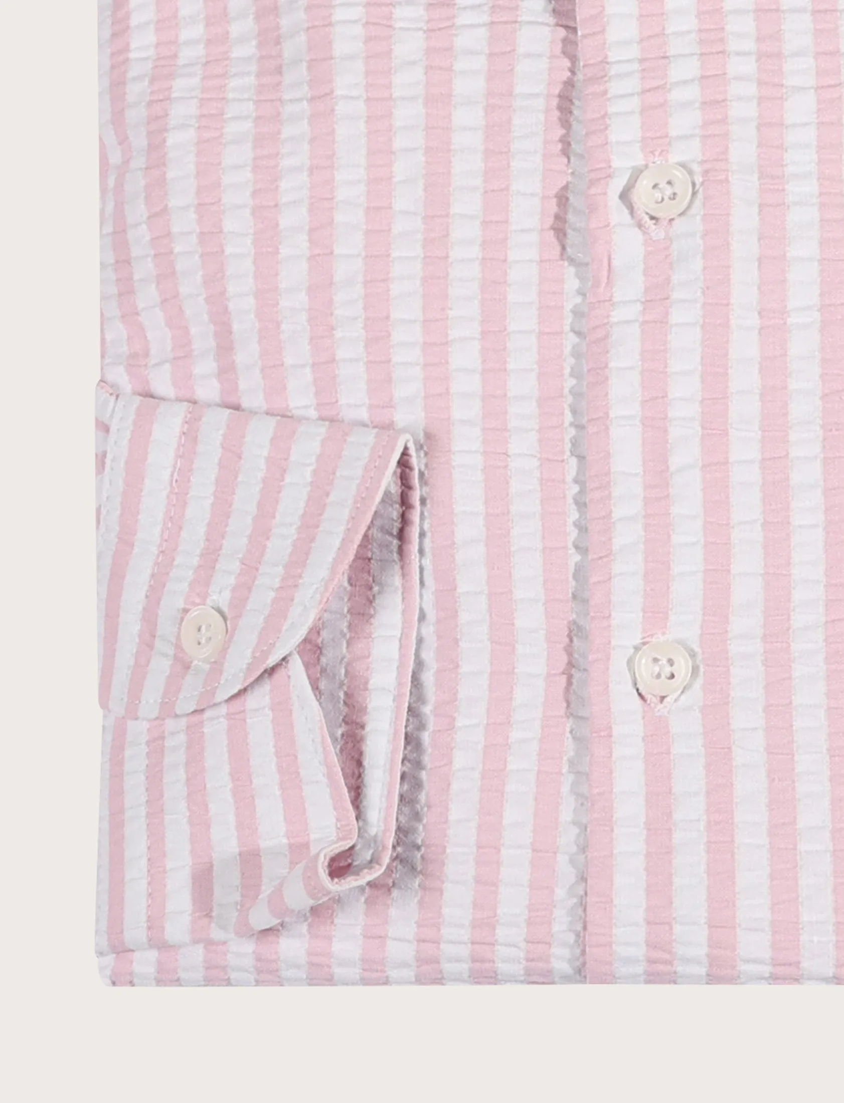 Camicia in cotone goffrato a righe