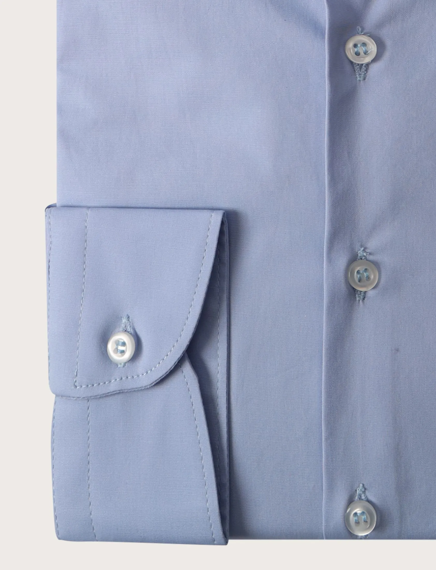 Camicia tinta unita in cotone slim