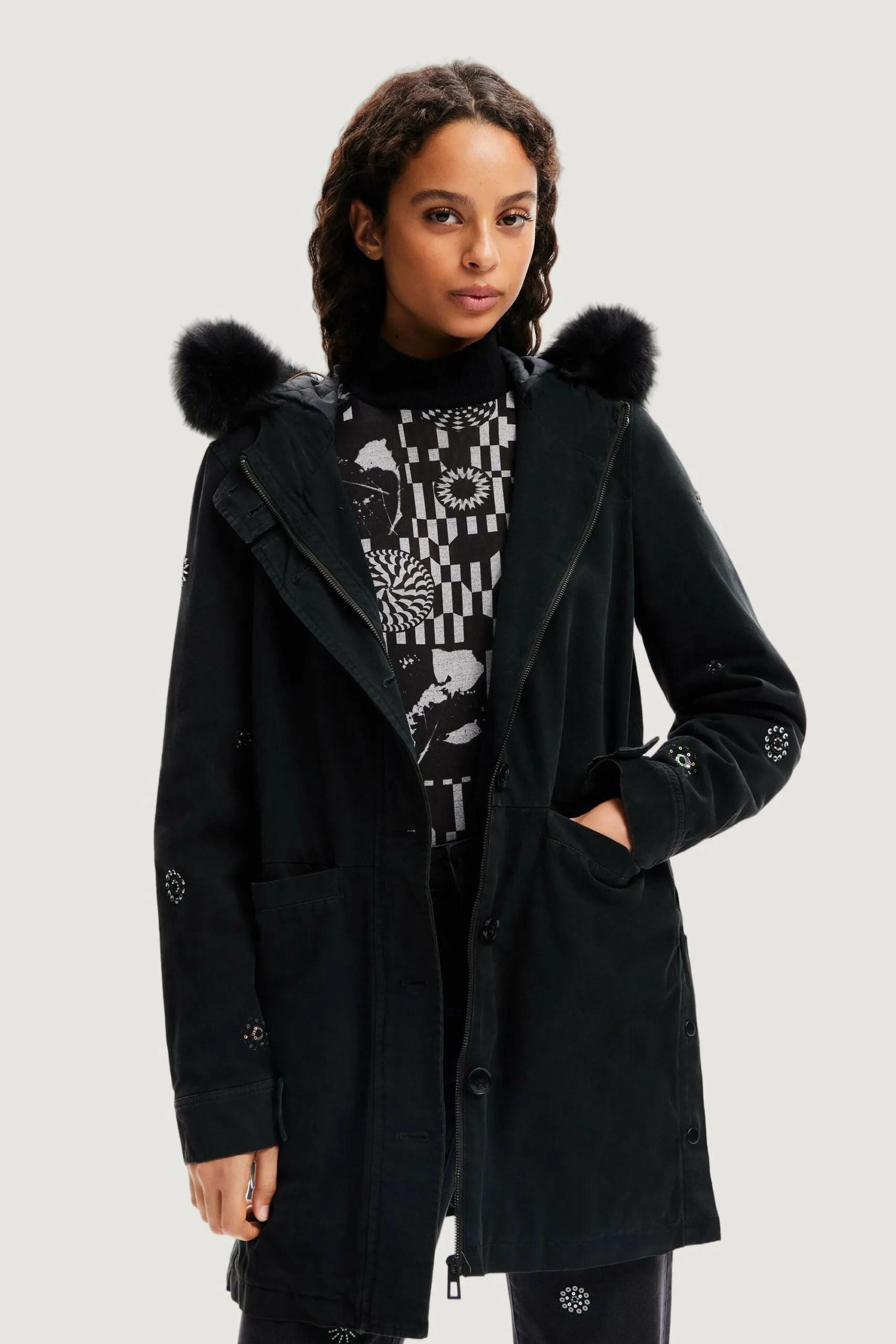 Cappotto Desigual jack Nero