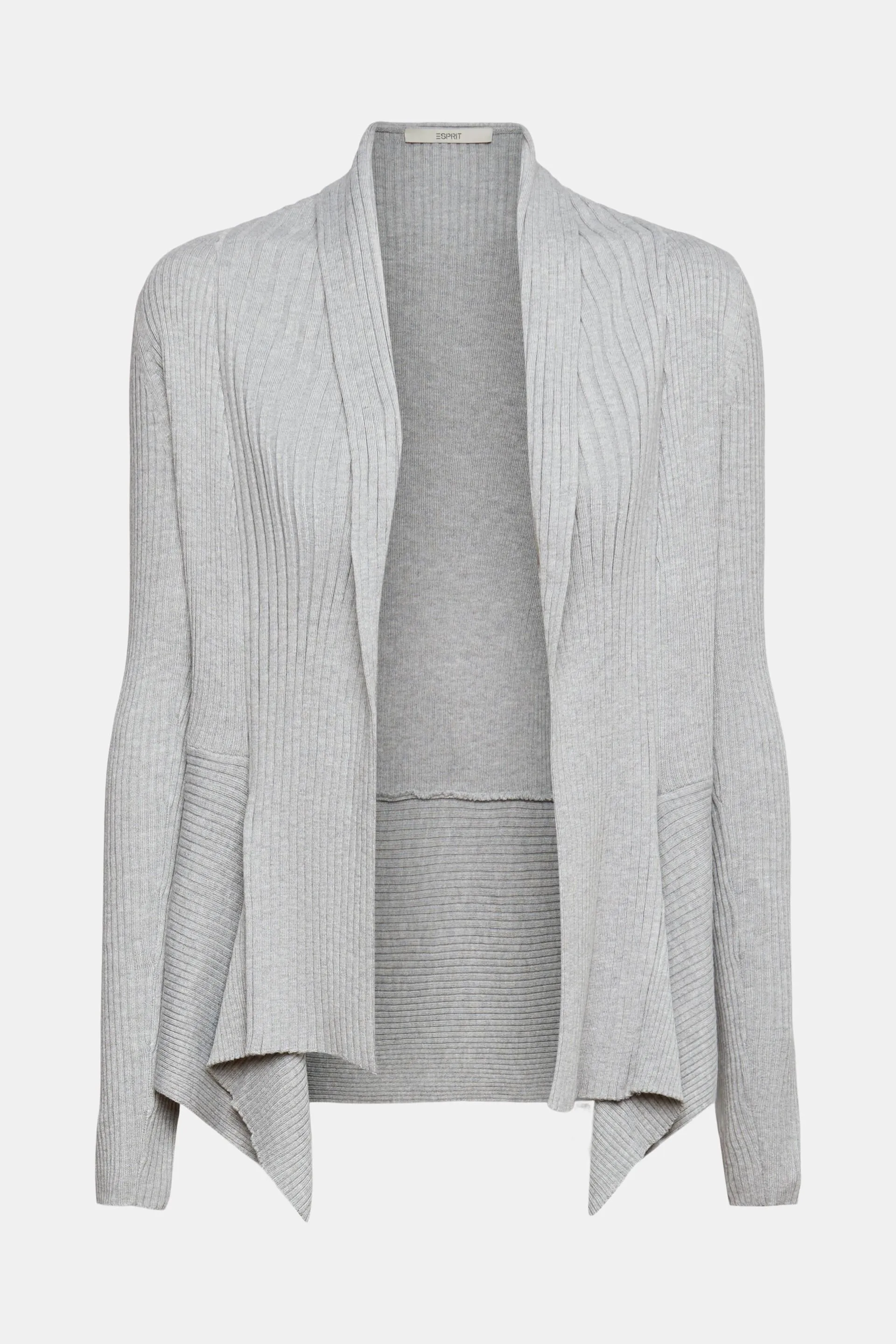 Cardigan a coste con orlo a fazzoletto