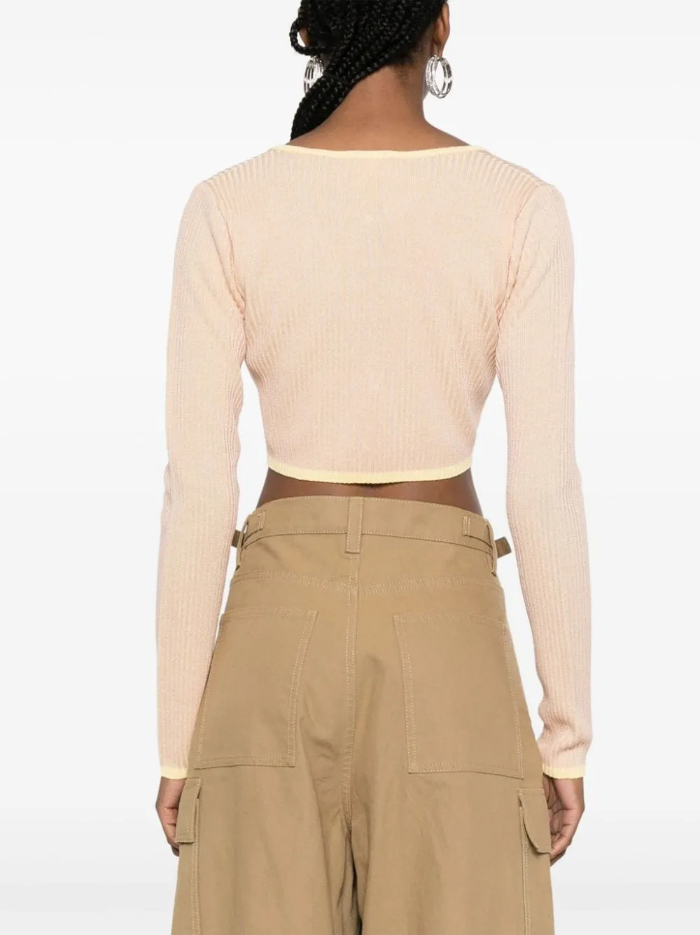 Cardigan Comma crop a coste in rosa - donna