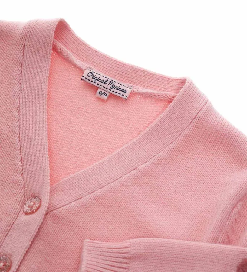 --Cardigan con fiori-