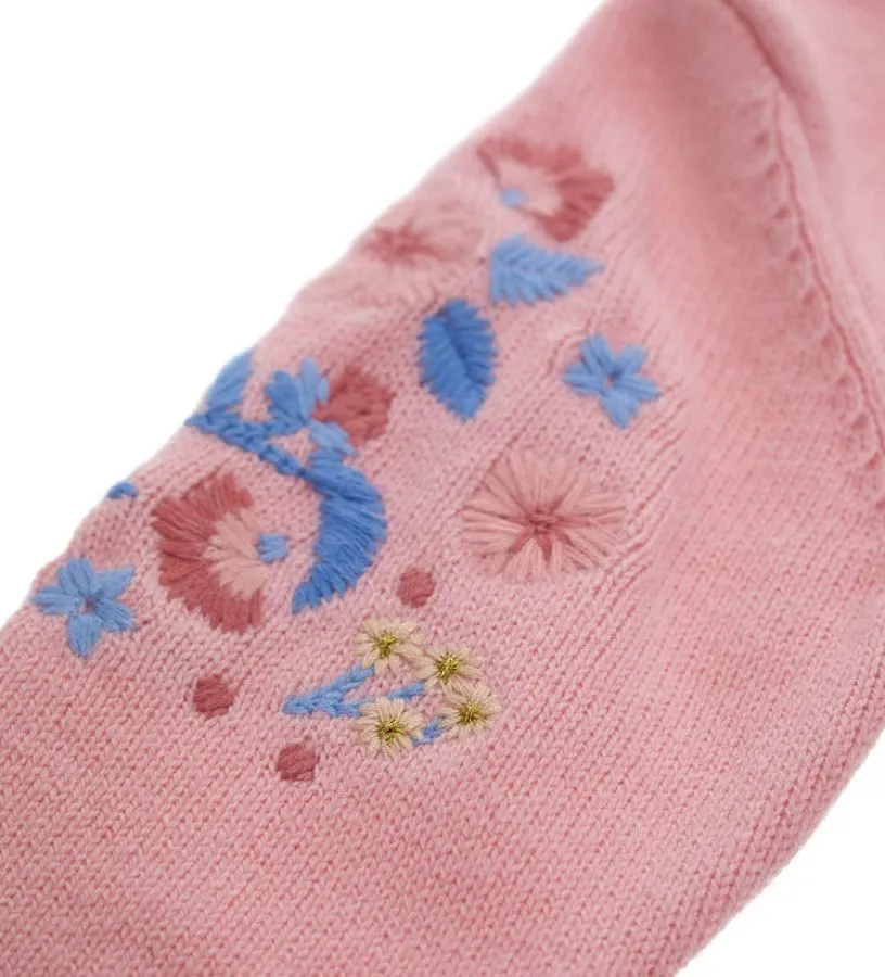 --Cardigan con fiori-