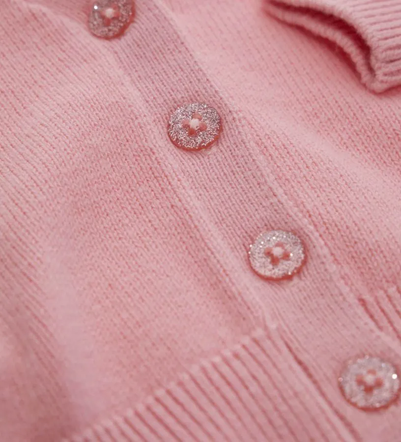 --Cardigan con fiori-