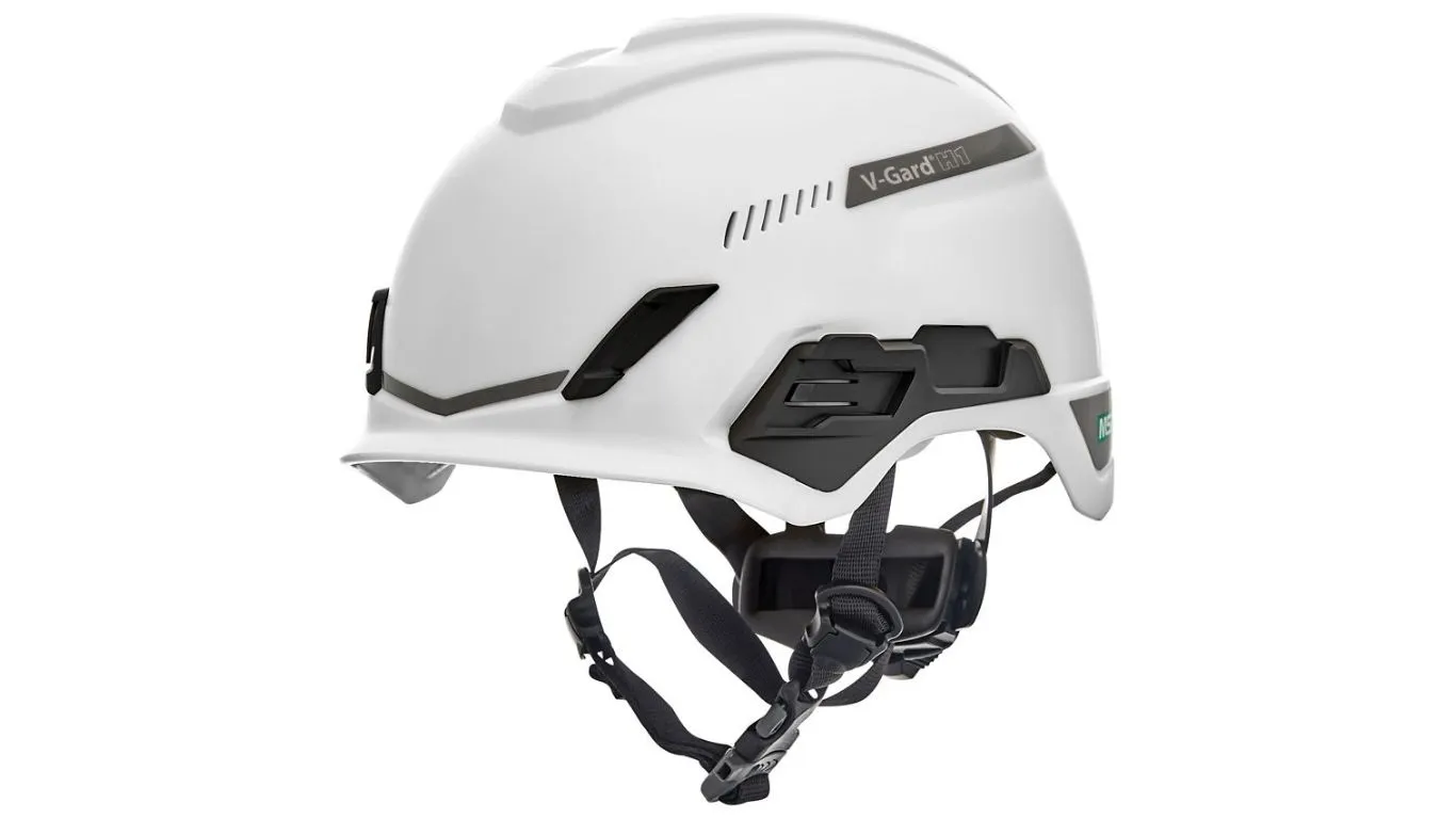Casco di sicurezza Ventilato MSA Safety in HPPE , con sottogola, col. Colore bianco