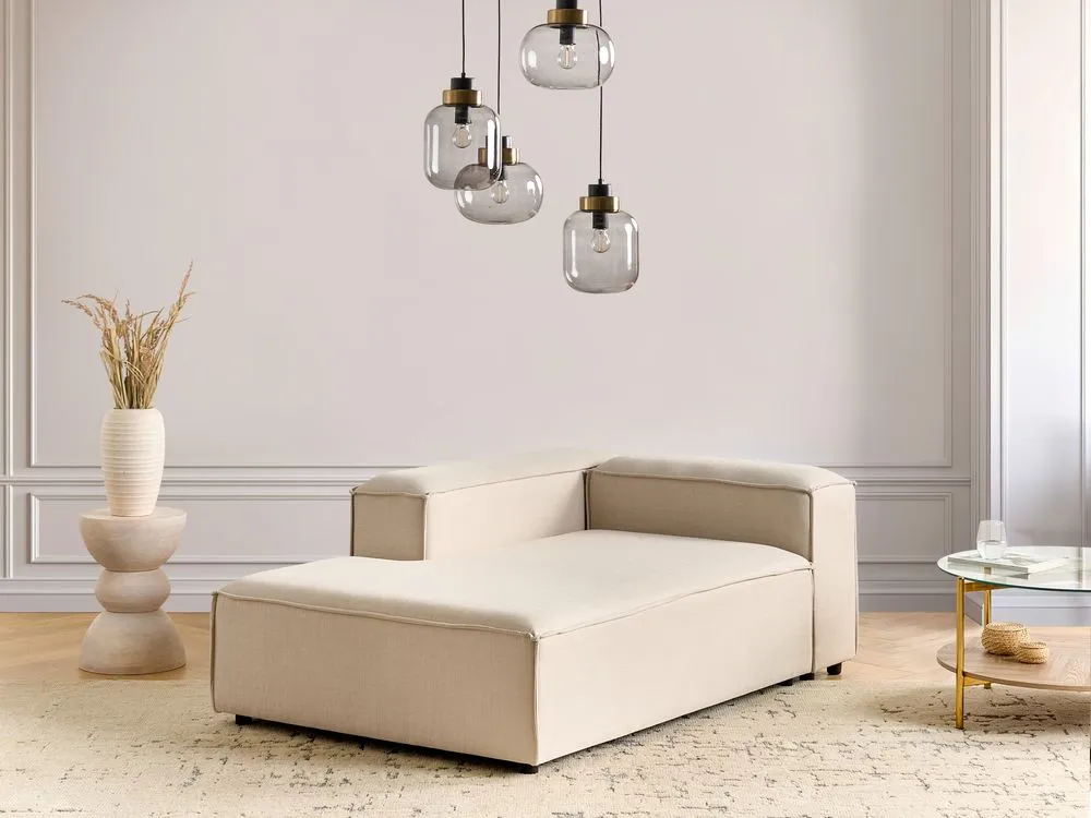 Chaise longue tessuto beige lato destro ARDAL