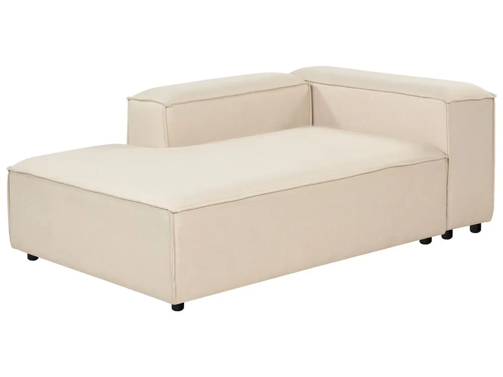Chaise longue tessuto beige lato destro ARDAL