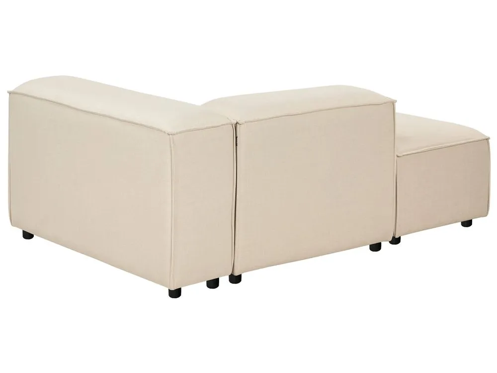 Chaise longue tessuto beige lato destro ARDAL