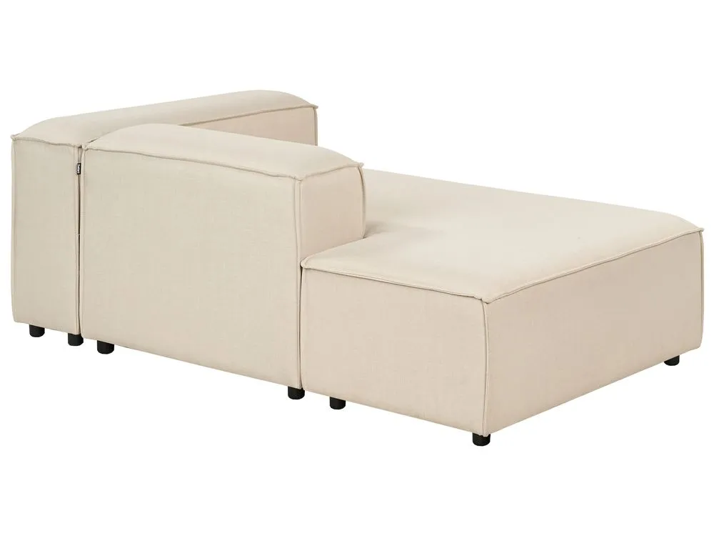 Chaise longue tessuto beige lato destro ARDAL
