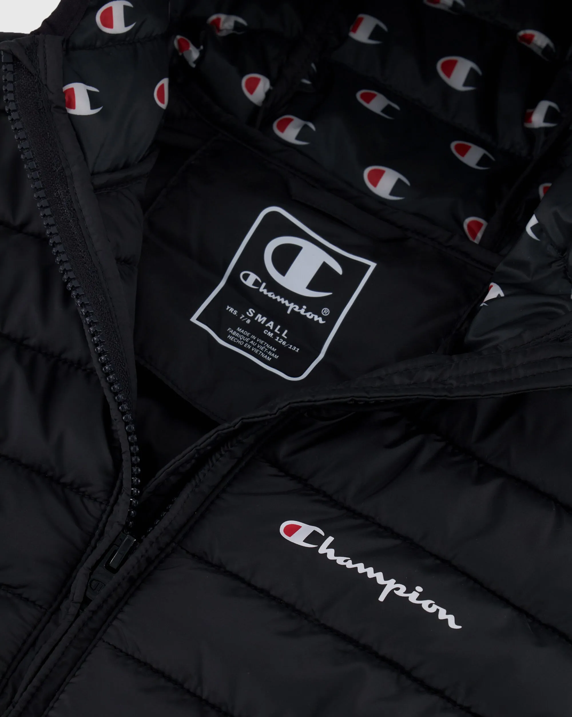 Champion Giacca Con Cappuccio Full-Zip Nero Bambino