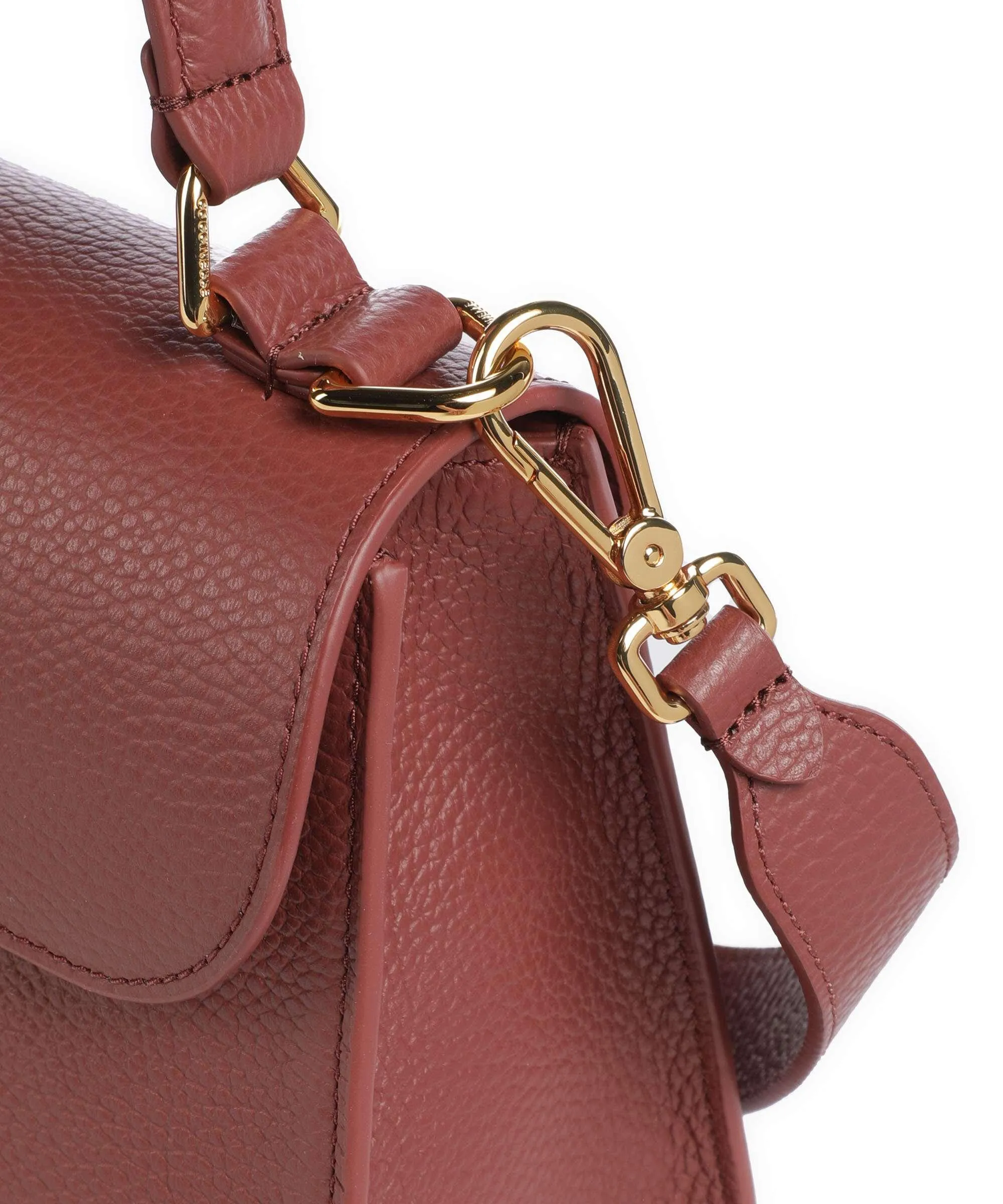  Coccinelle Dew Borsa a mano pelle di vacchetta grana marrone  
