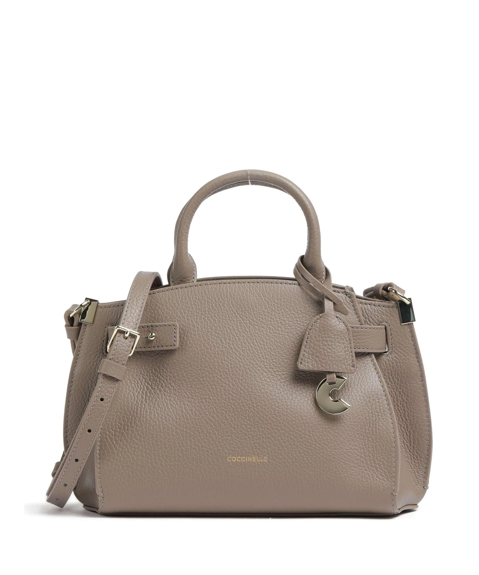  Coccinelle Kliche Borsa a mano pelle granulata taupe  