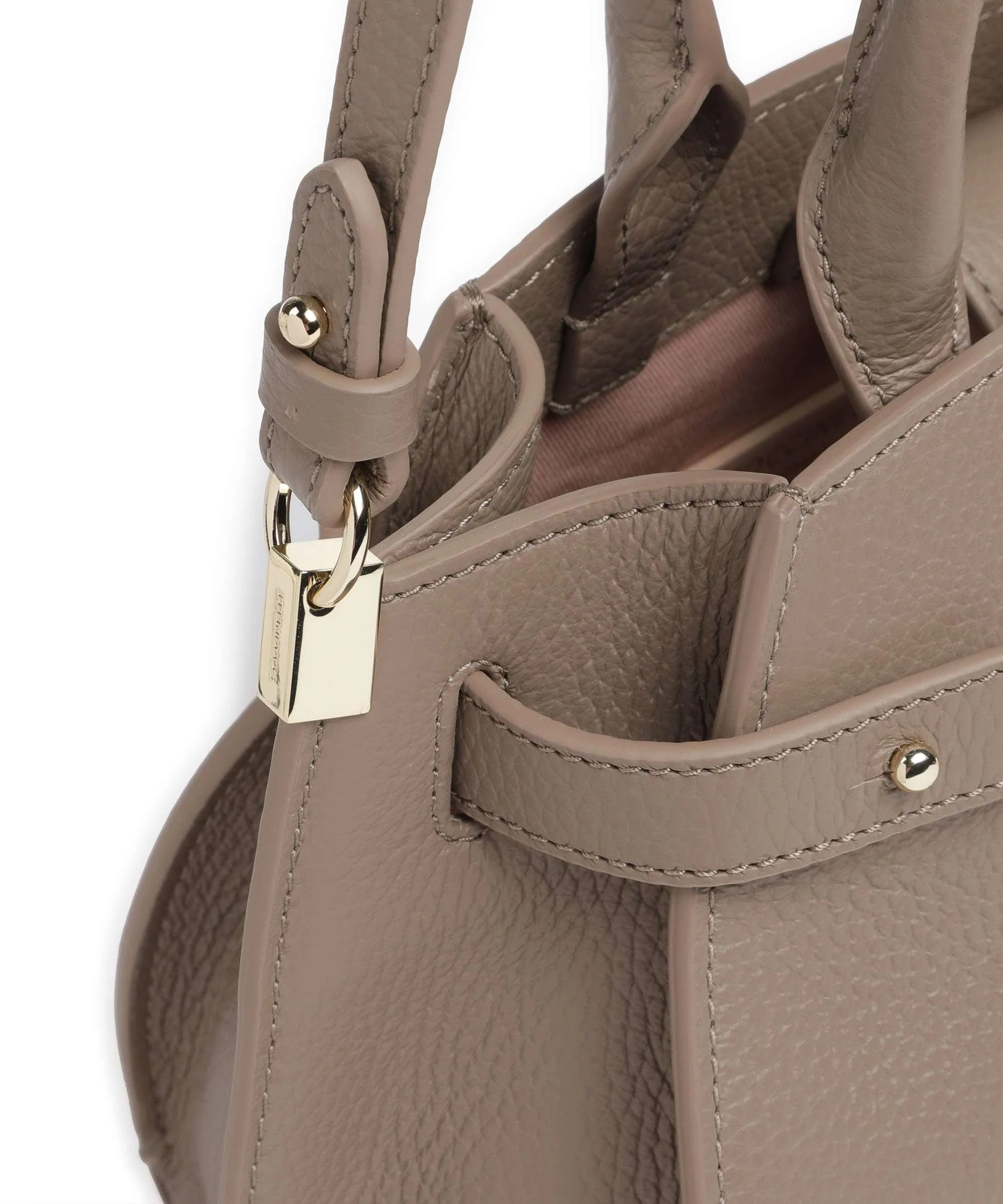  Coccinelle Kliche Borsa a mano pelle granulata taupe  