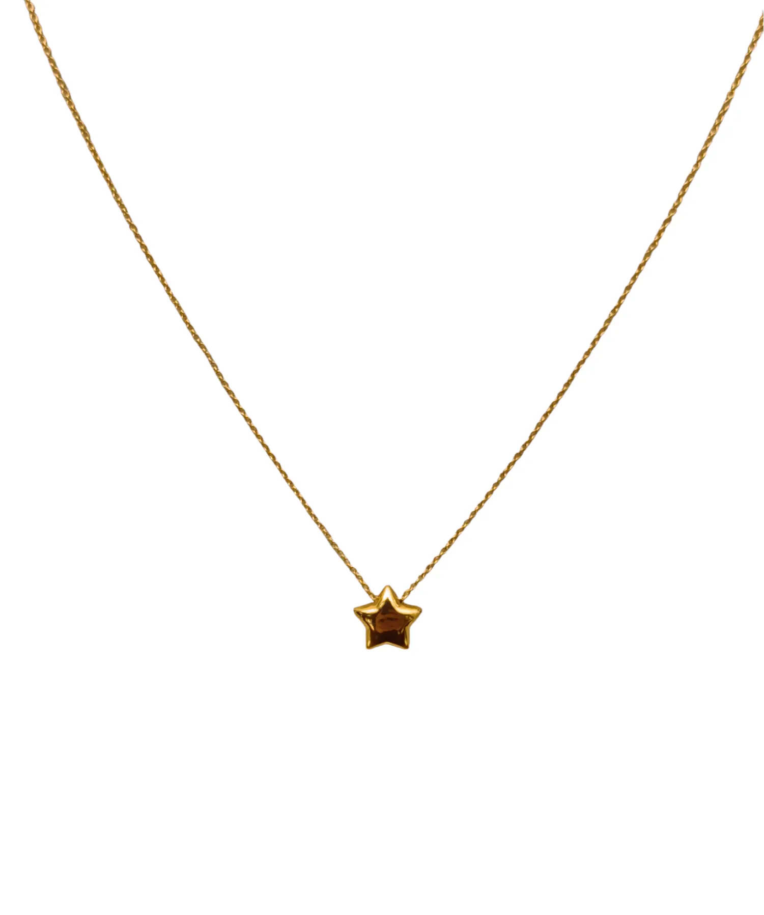 Collana rolò in oro giallo con stella