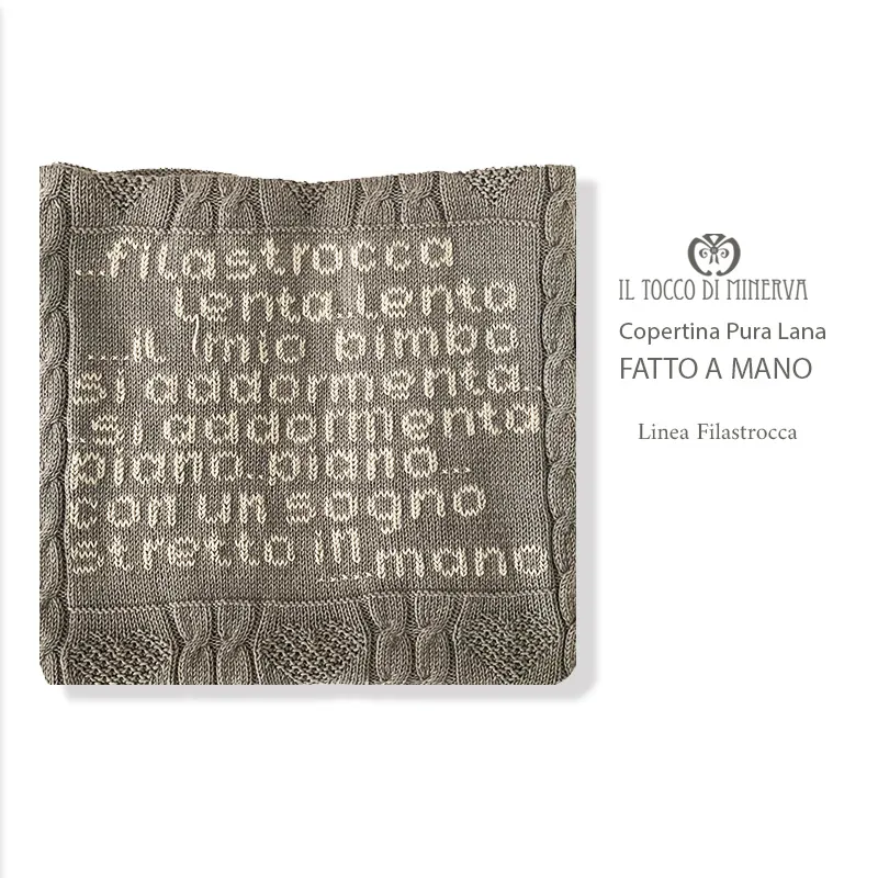 Copertina per Neonato Pura Lana Linea Filastrocca - Fatto a mano