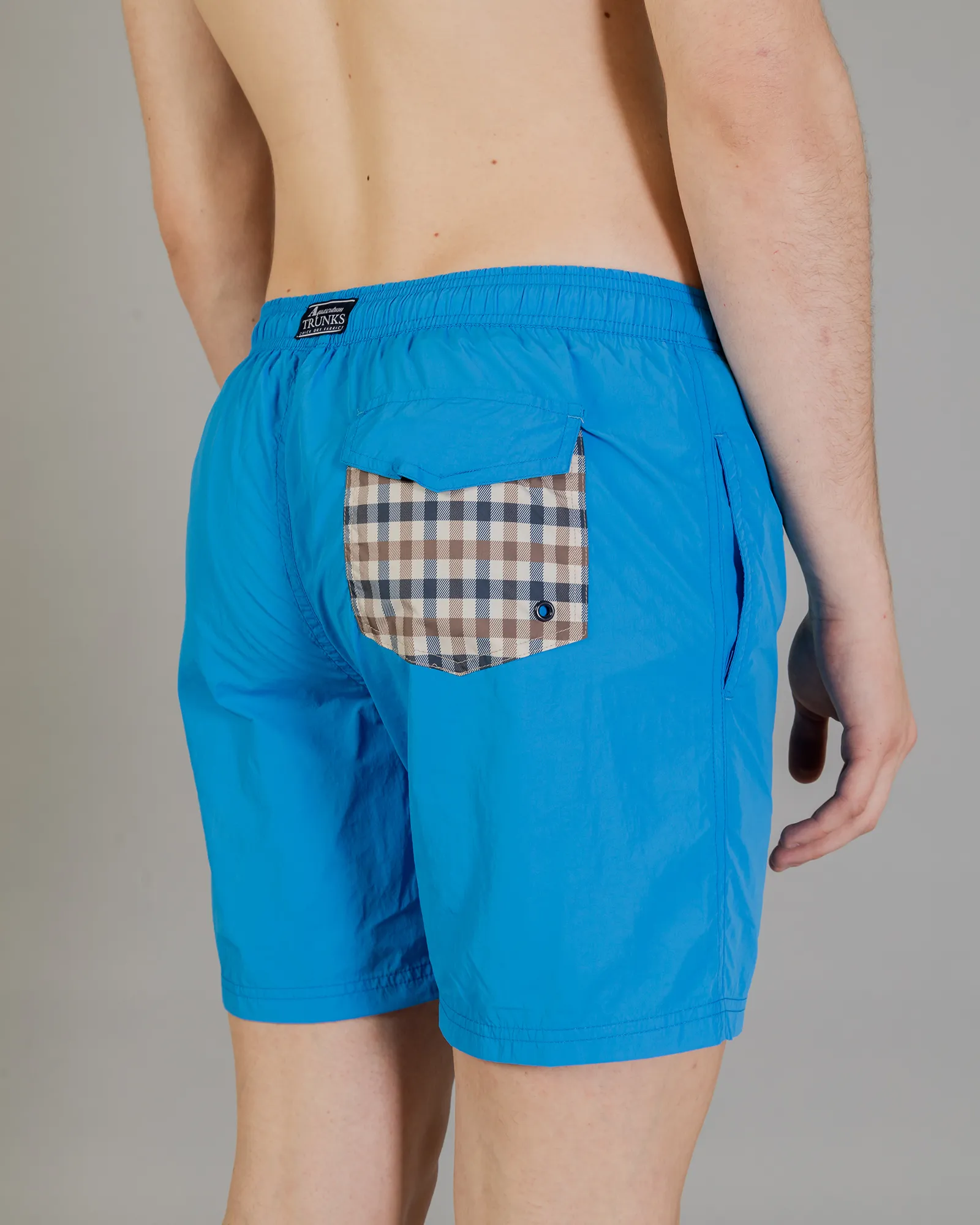 Costume da bagno Aquascutum BEACH CHECK POCKET Turchese