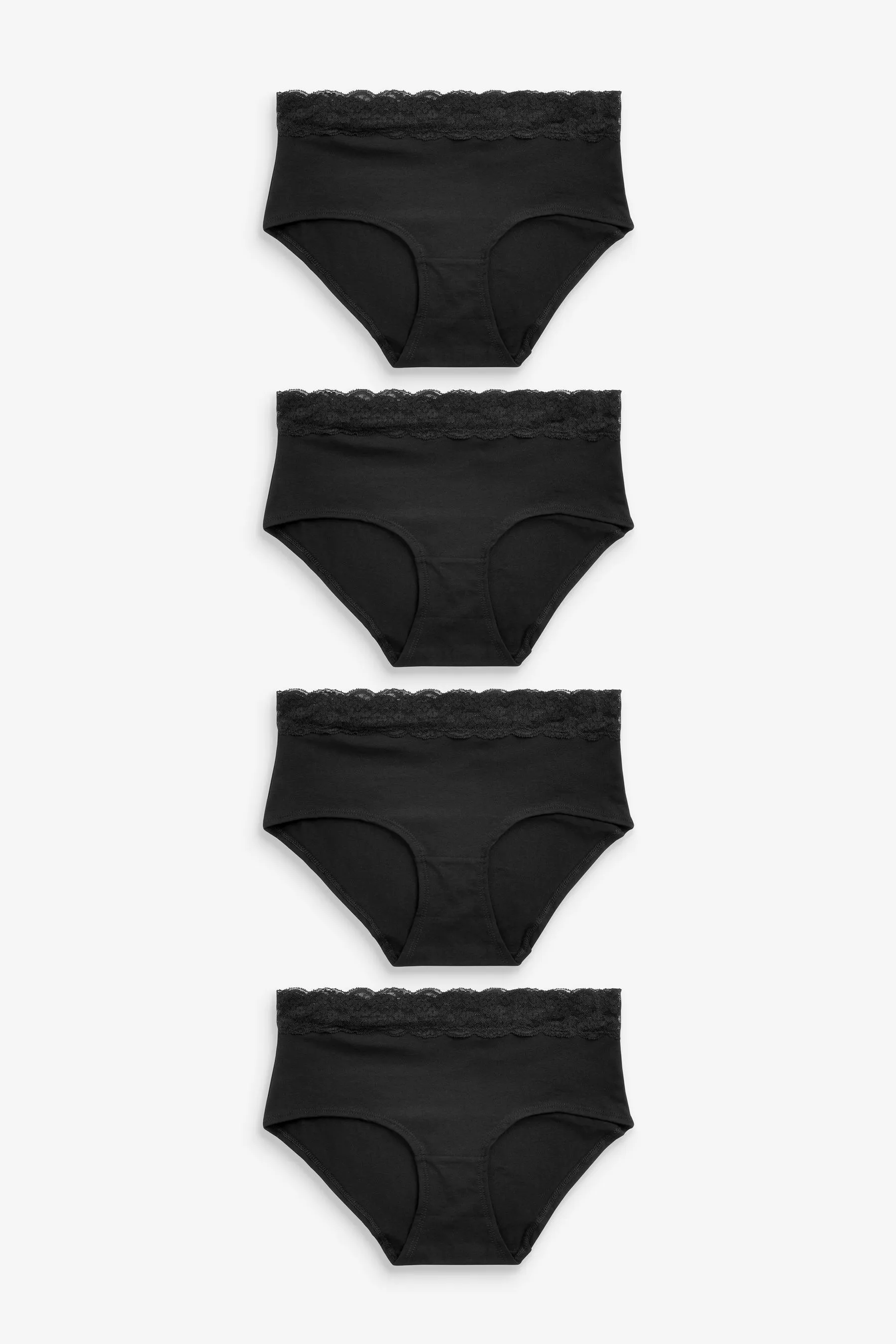 Cotone e Pizzo Slip 4 Confezione