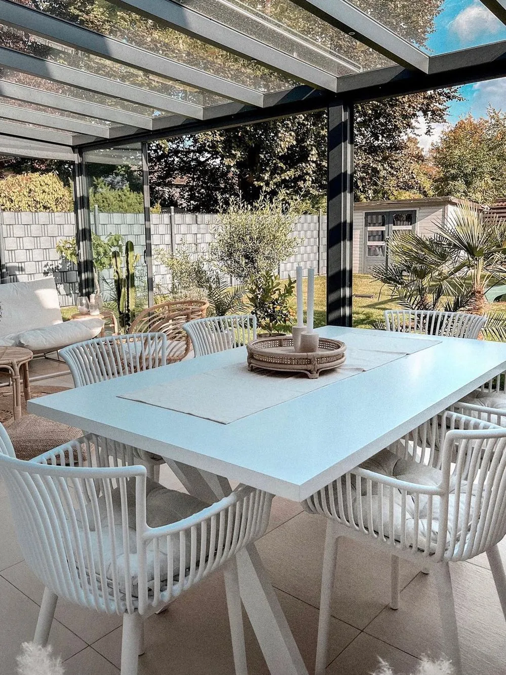 Dining Table LISALA White 180 cm 100 cm