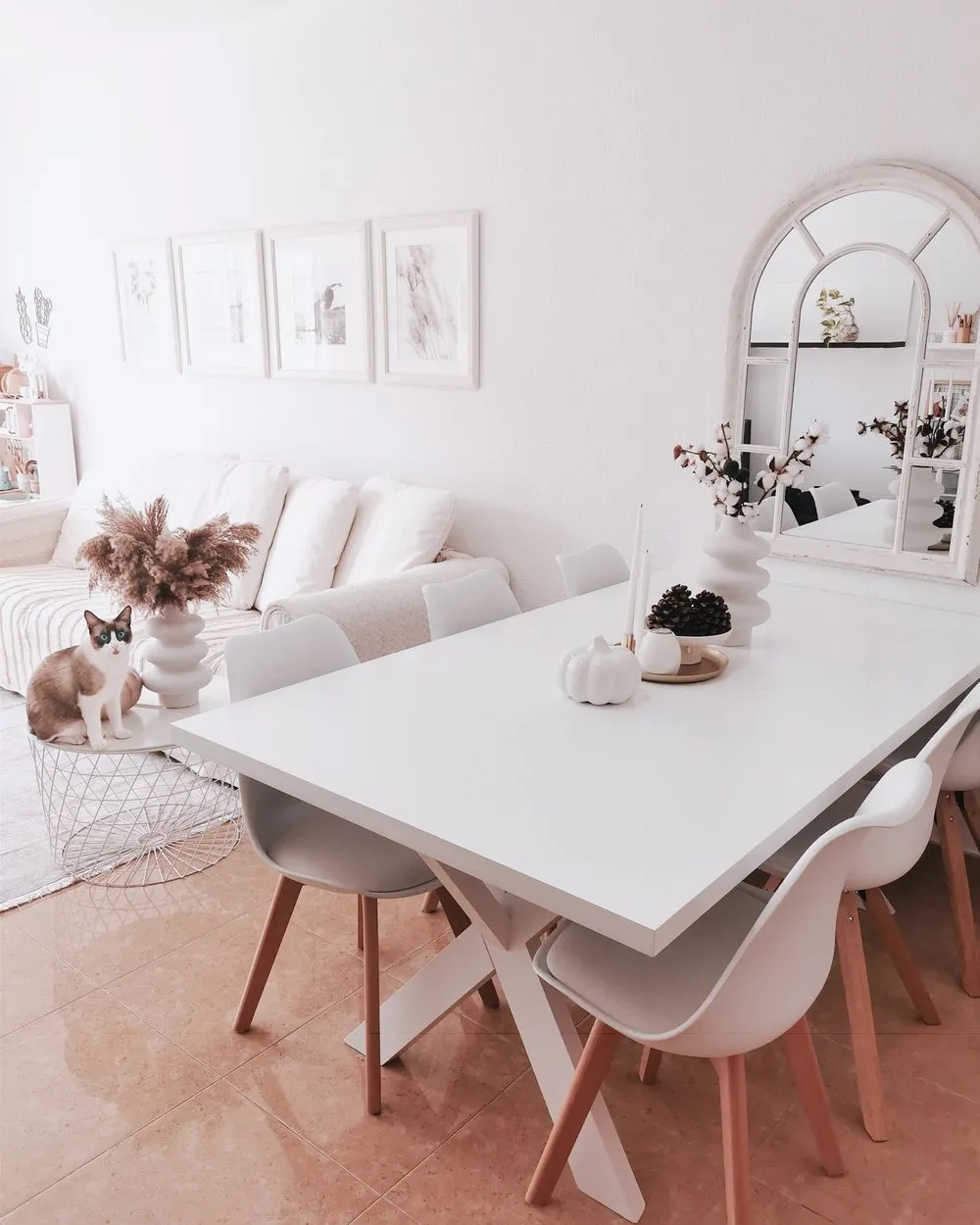 Dining Table LISALA White 180 cm 100 cm