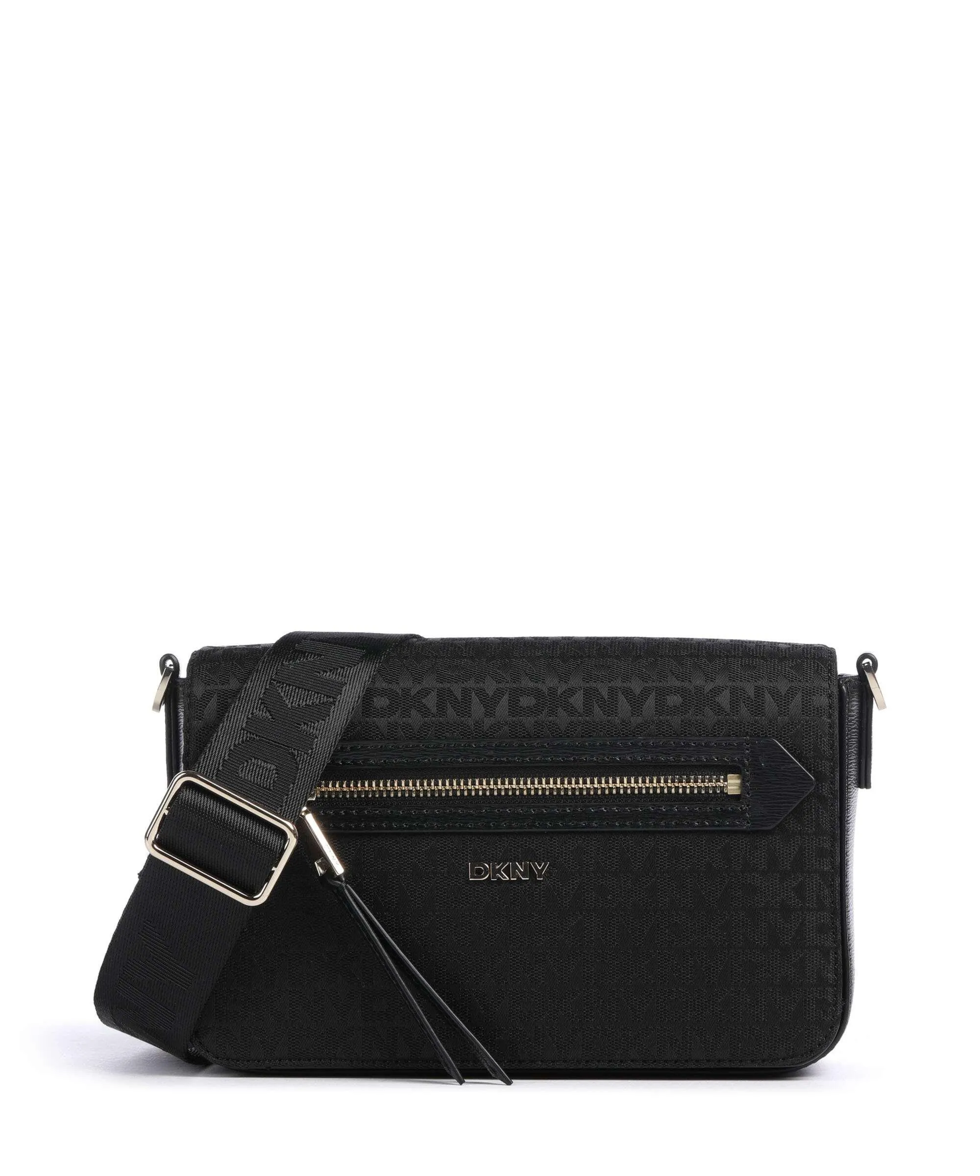  DKNY Bryant Borsa a tracolla poliestere, pelle di vacchetta grana nero  