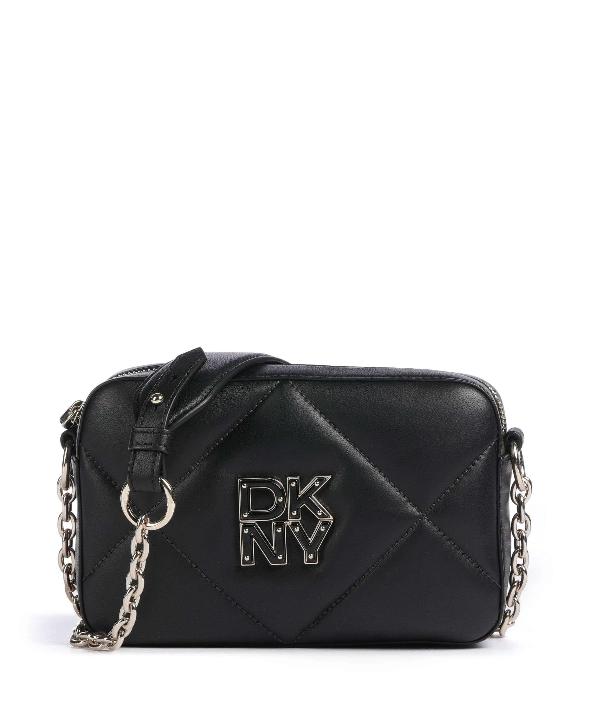  DKNY Red Hook Borsa a tracolla cuoio di agnello nero  