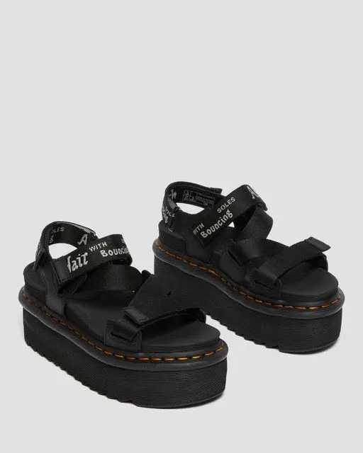 DR MARTENS - SANDALI CON CINTURINO KIMBER LOGO WEBBING