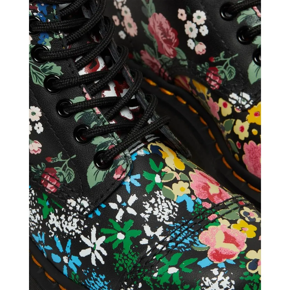 DR MARTENS STIVALI PLATFORM DI PELLE SINCLAIR FLORAL MASH UP - 27128001