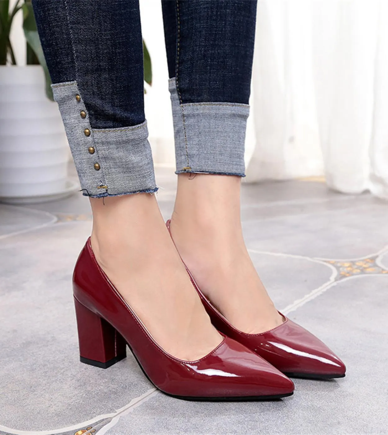 Décolleté nere casual da donna Scarpe Scarpe con tacco Nero Comfort Donna Nuove pompe da donna