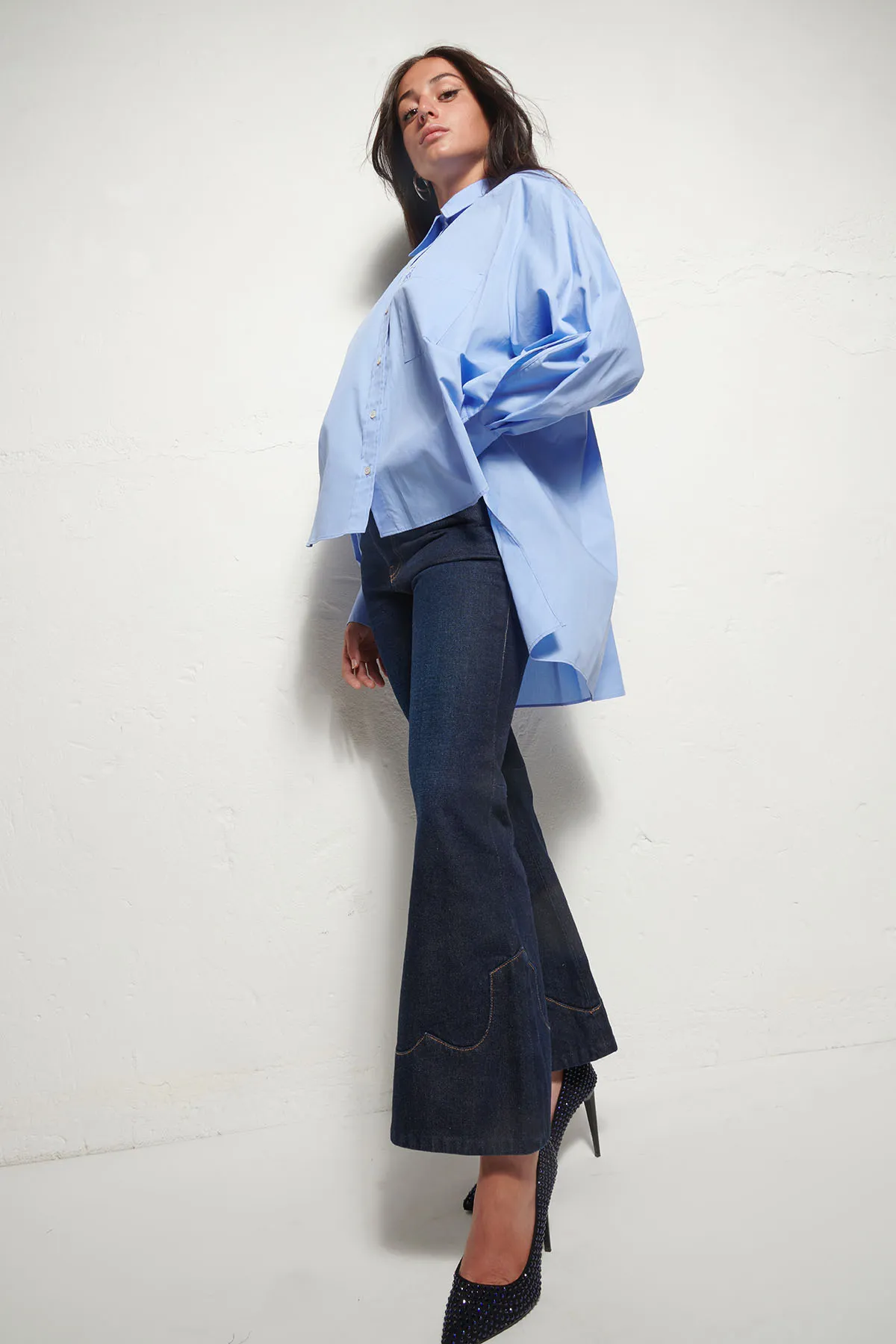 ERIKA CAVALLINI Camicia assimetrica MARIAGIULIA