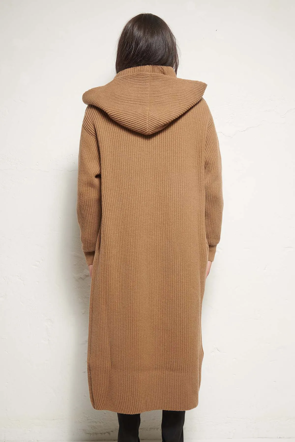 ERIKA CAVALLINI Cappotto in maglia con cappuccio MARILISA