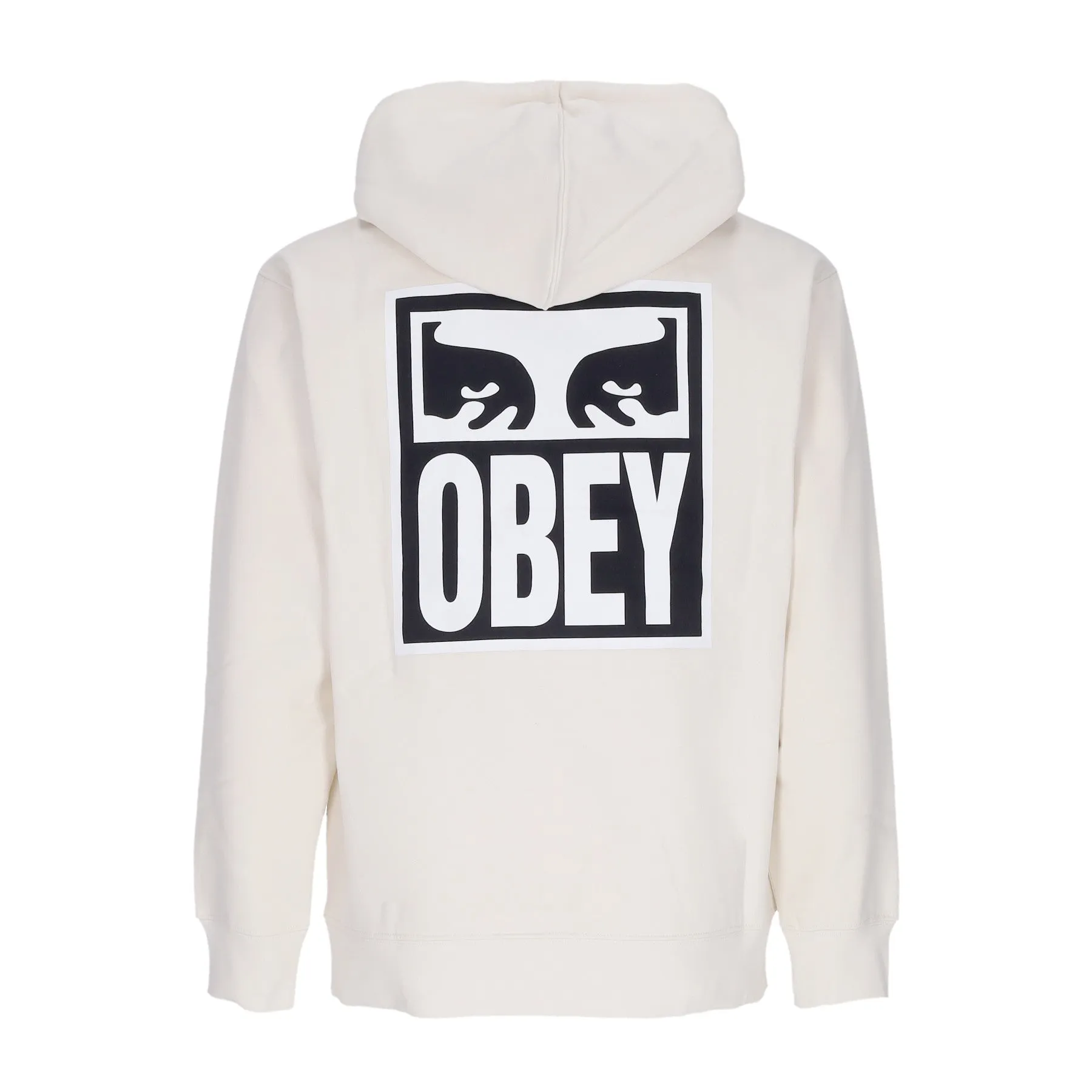 Felpa Cappuccio Uomo Eyes Icon Hood Premium Fleece Unbleached