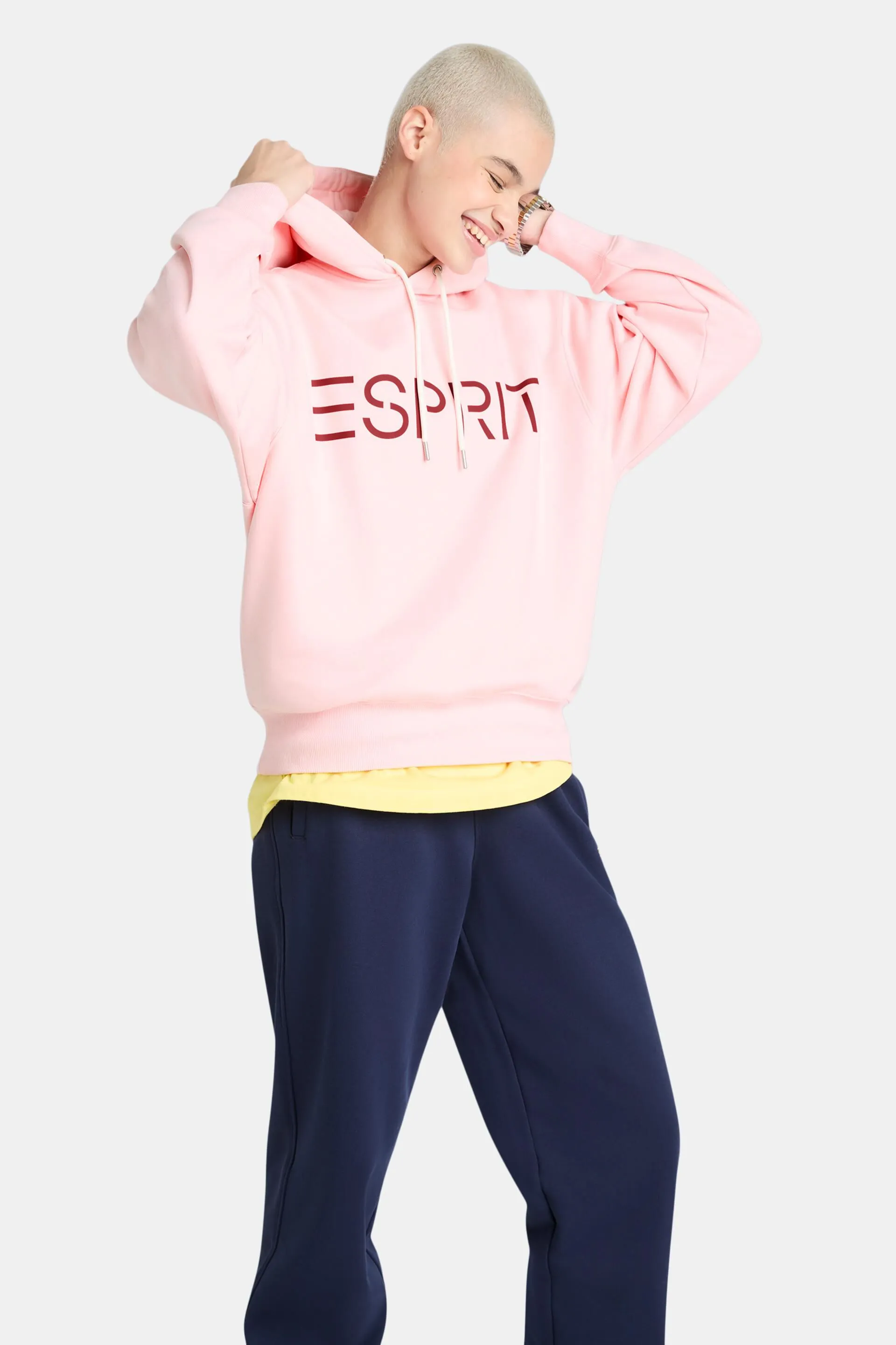 Felpa con cappuccio in pile con logo unisex