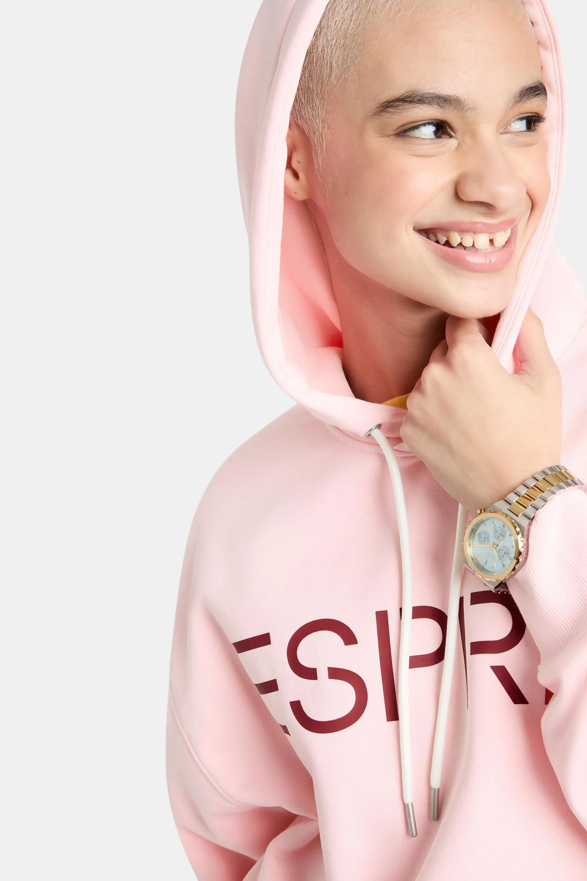 Felpa con cappuccio in pile con logo unisex
