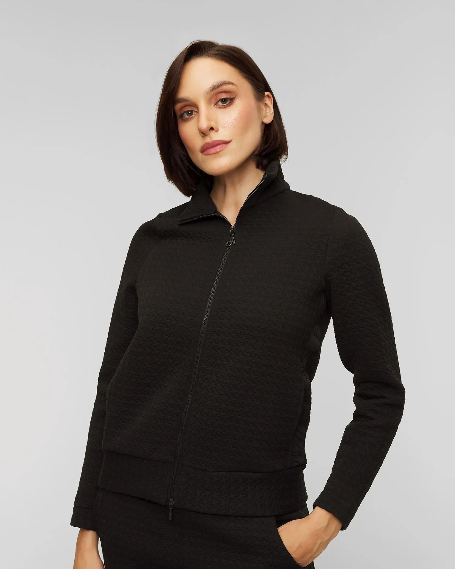 Felpa con chiusura nera da donna Deha d93730-10009