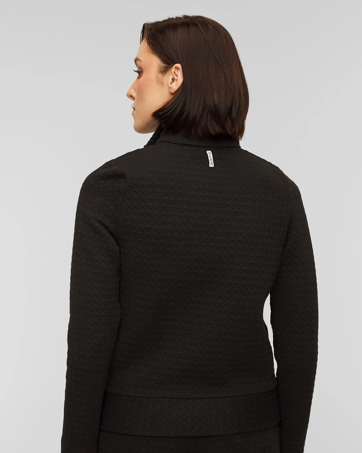 Felpa con chiusura nera da donna Deha d93730-10009