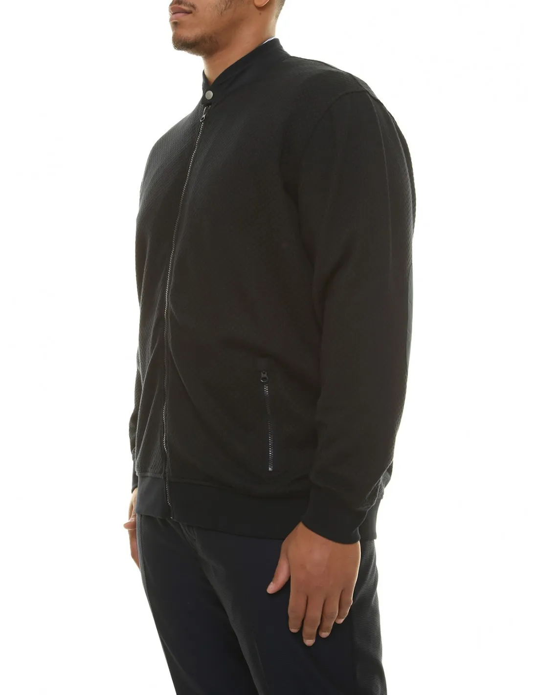 Felpa Giacca con Zip completa da Uomo taglie comode pregio college