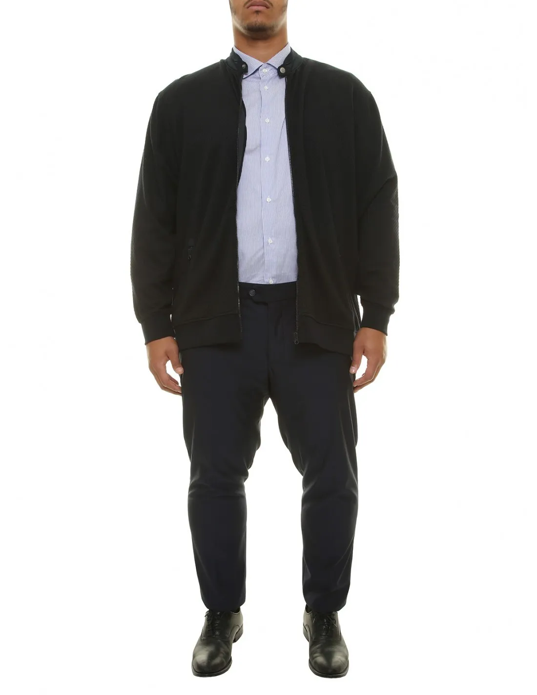 Felpa Giacca con Zip completa da Uomo taglie comode pregio college