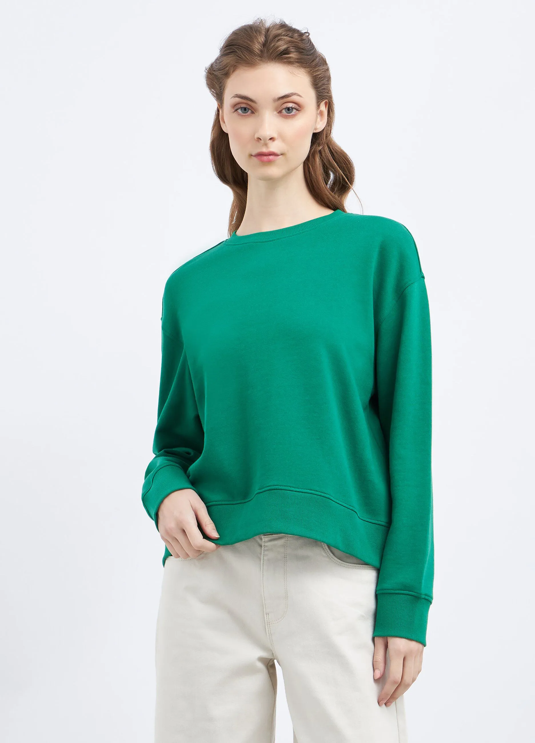 Felpa in puro cotone donna