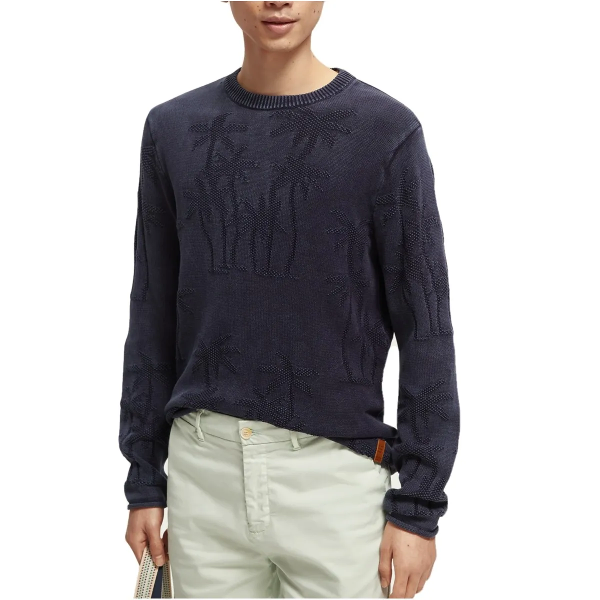 Felpa Jacquard in Cotone Bio