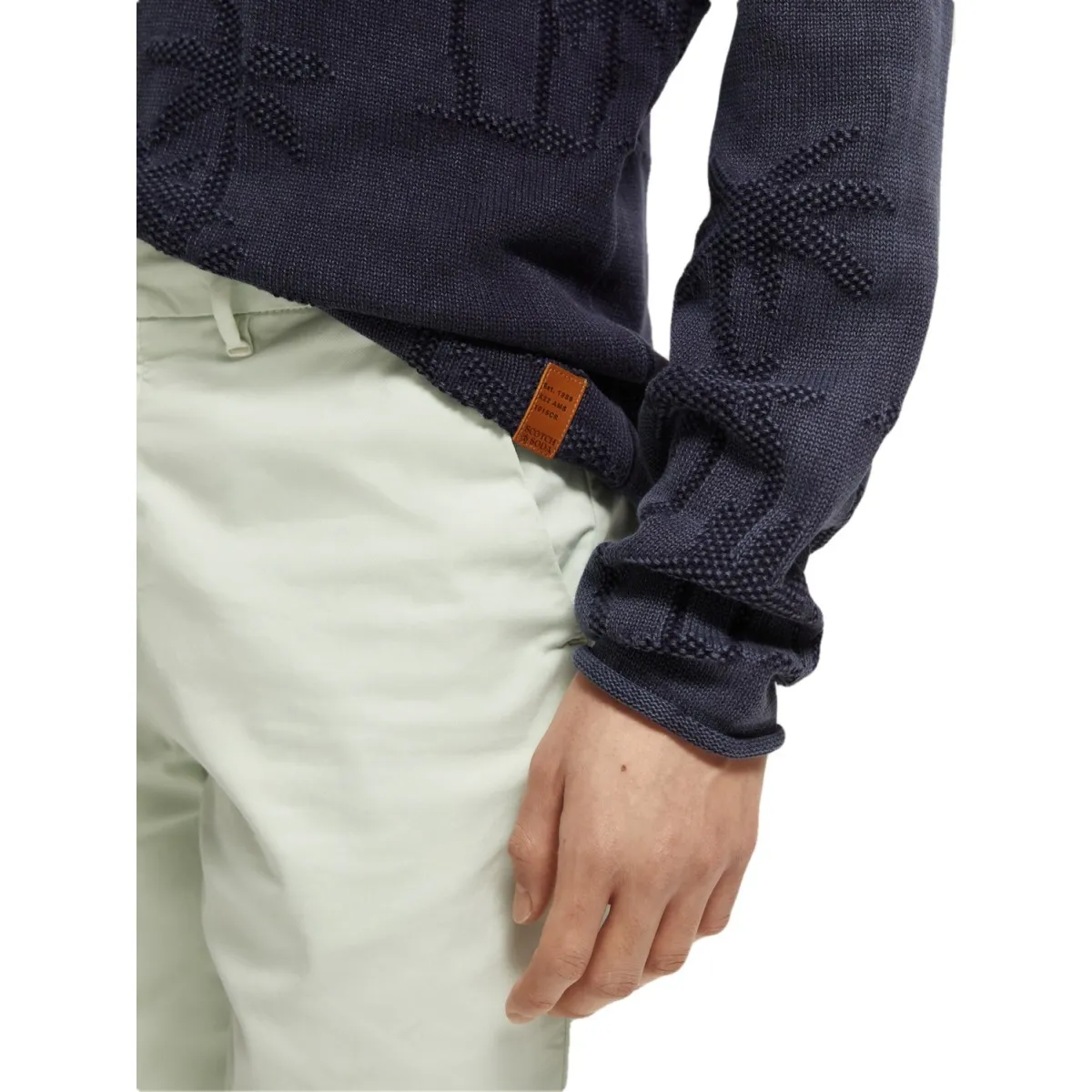 Felpa Jacquard in Cotone Bio