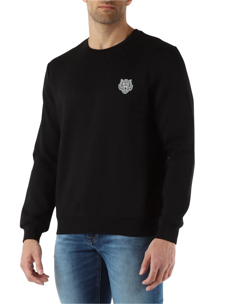 Felpa slim fit in misto cotone