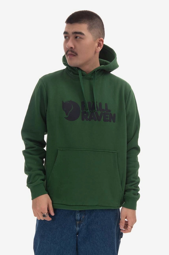 Fjallraven felpa in cotone Logo Hoodie