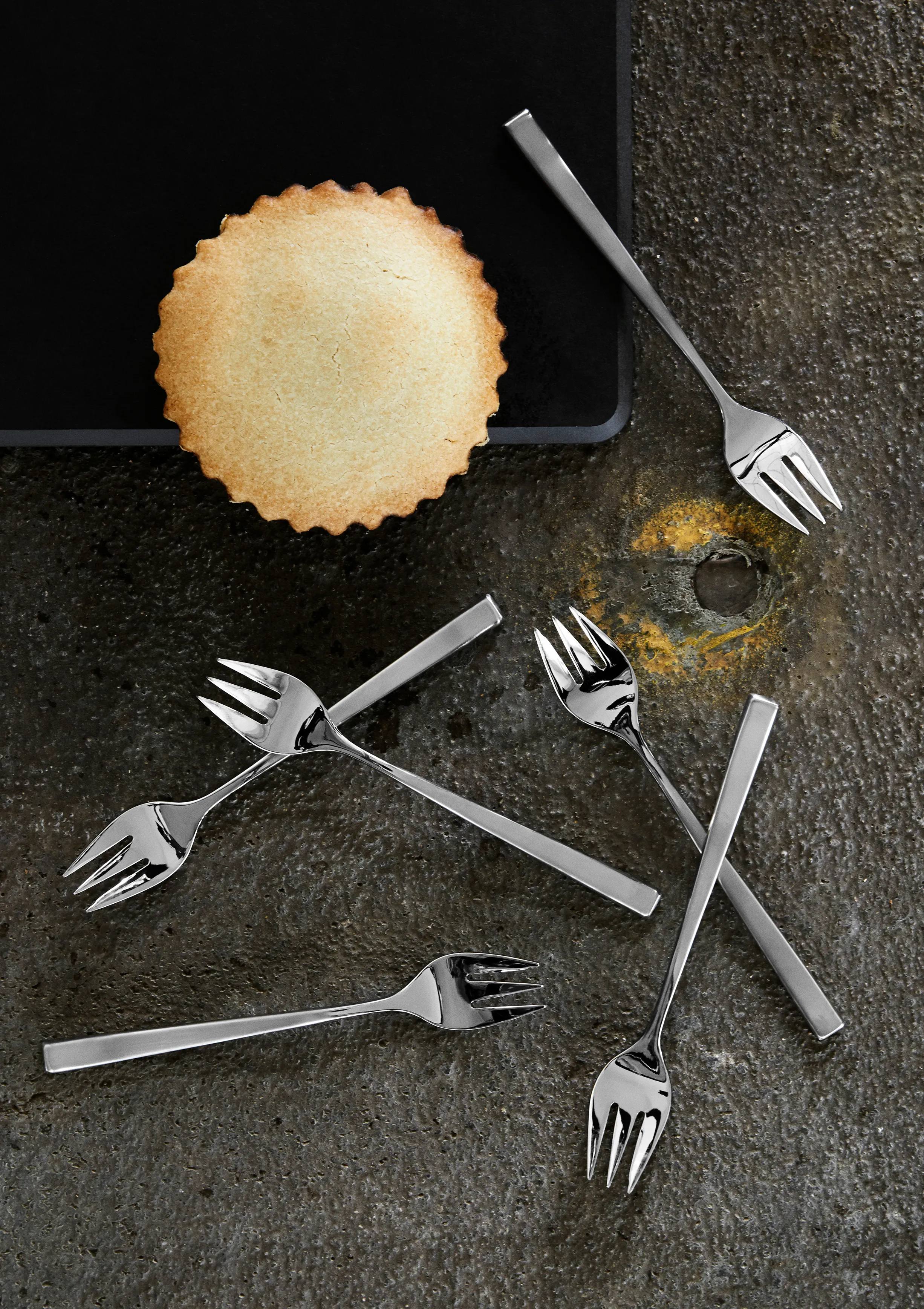 Forchetta da torta Fuga confezione da 6.jo{font-size:18px}Acciaio inossidabile