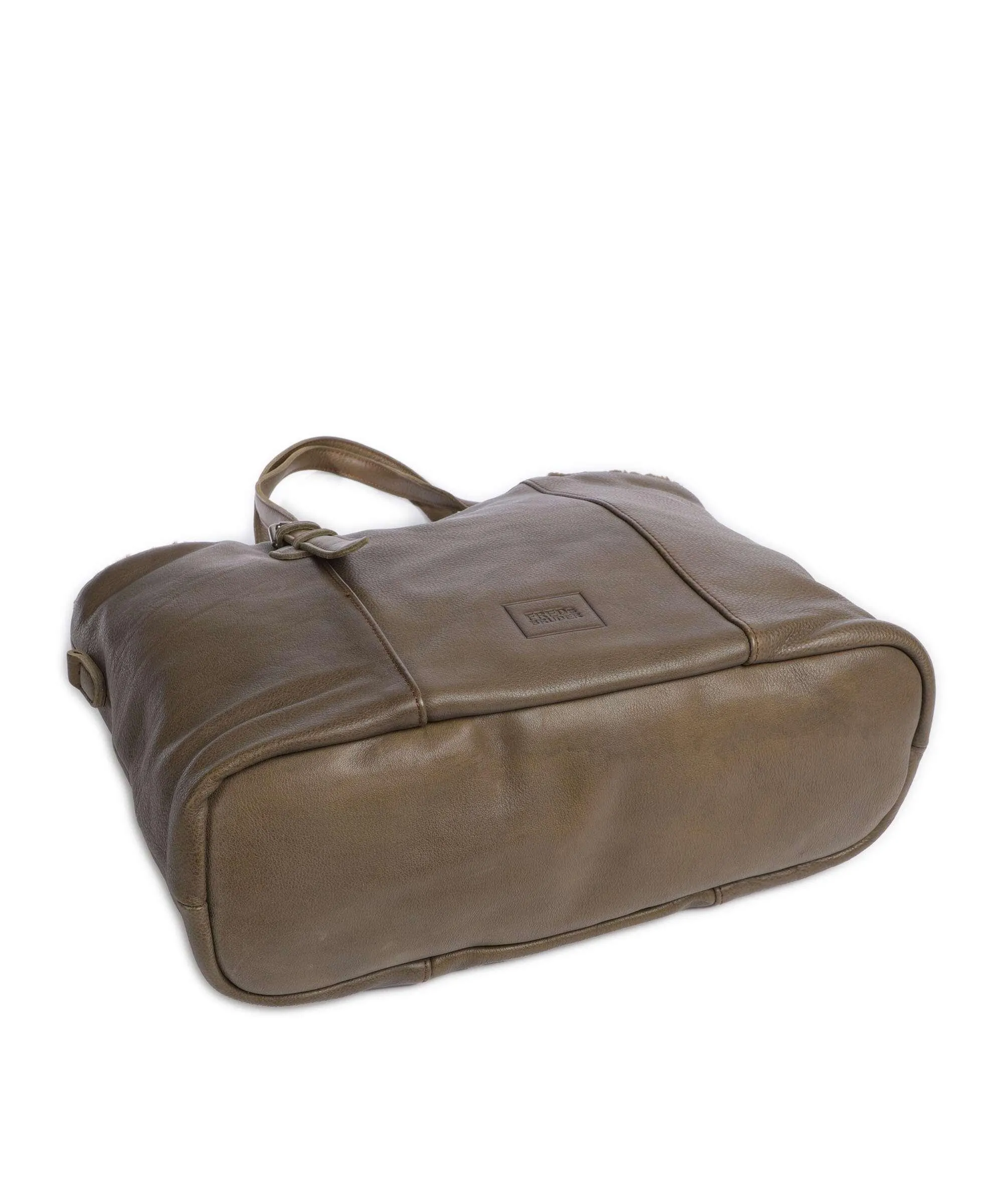  FredsBruder Inside Out Borsa shopper pelle granulata verde-oliva  