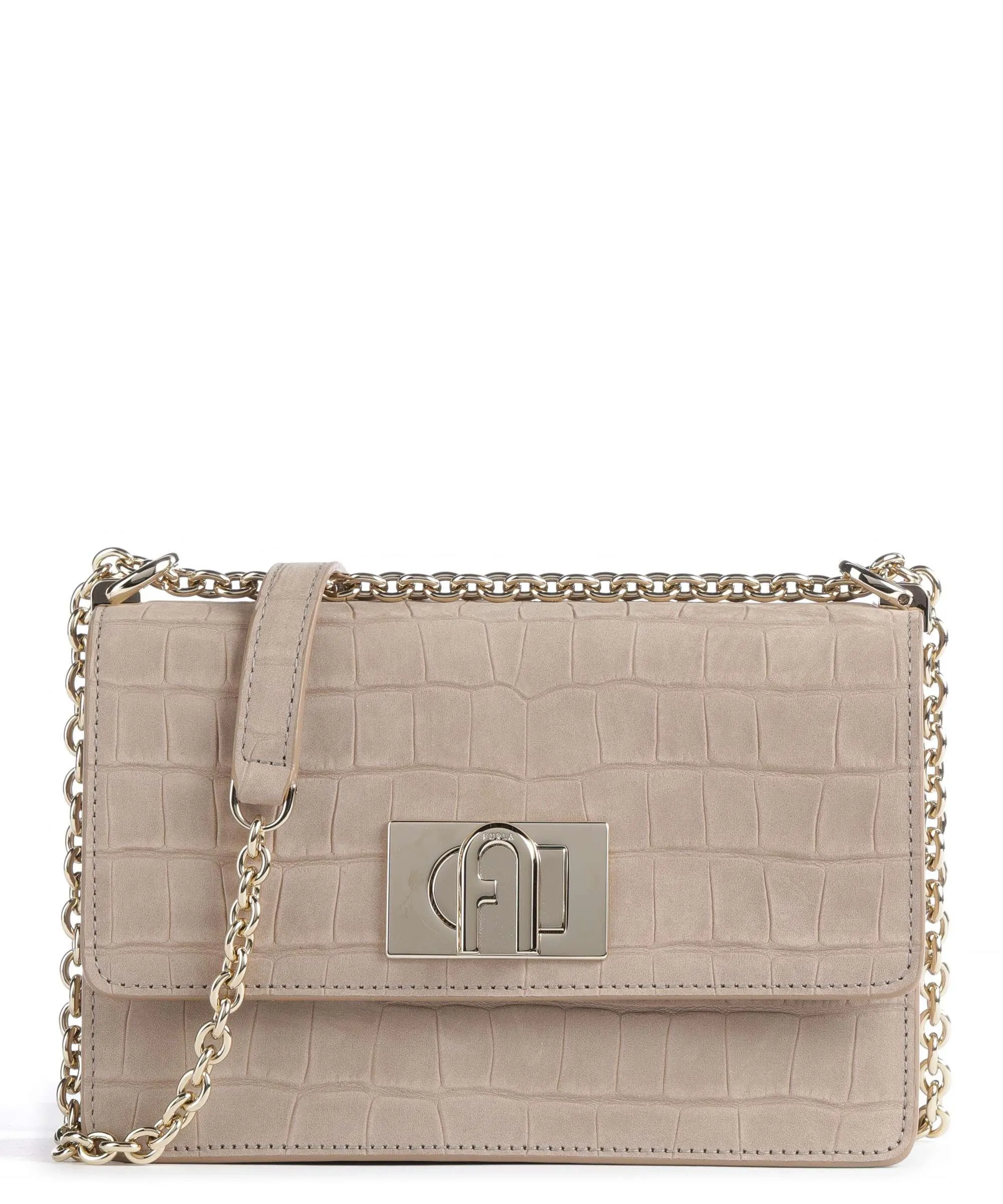  Furla 1927 Mini Borsa a spalla pelle granulata beige  