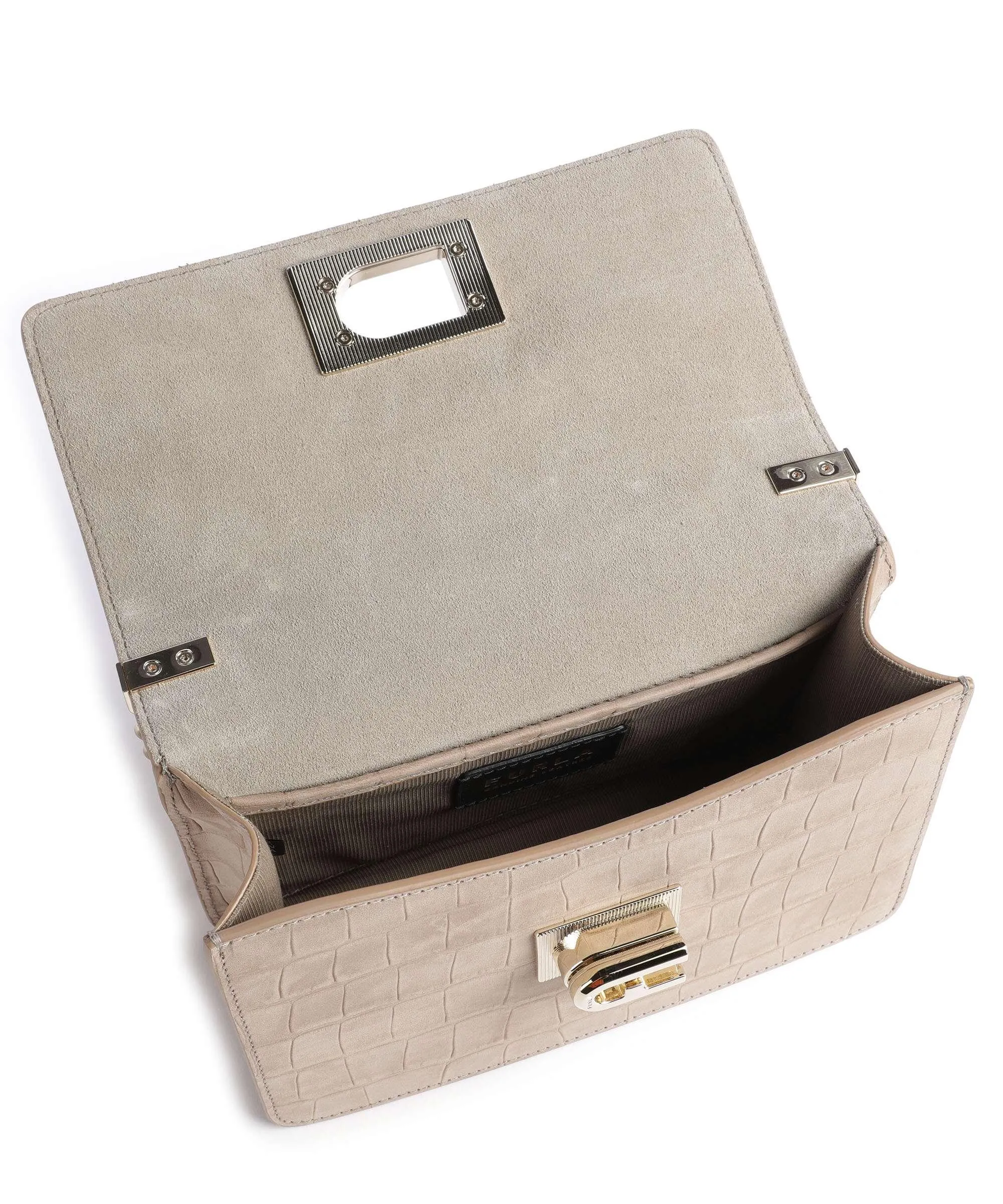  Furla 1927 Mini Borsa a spalla pelle granulata beige  