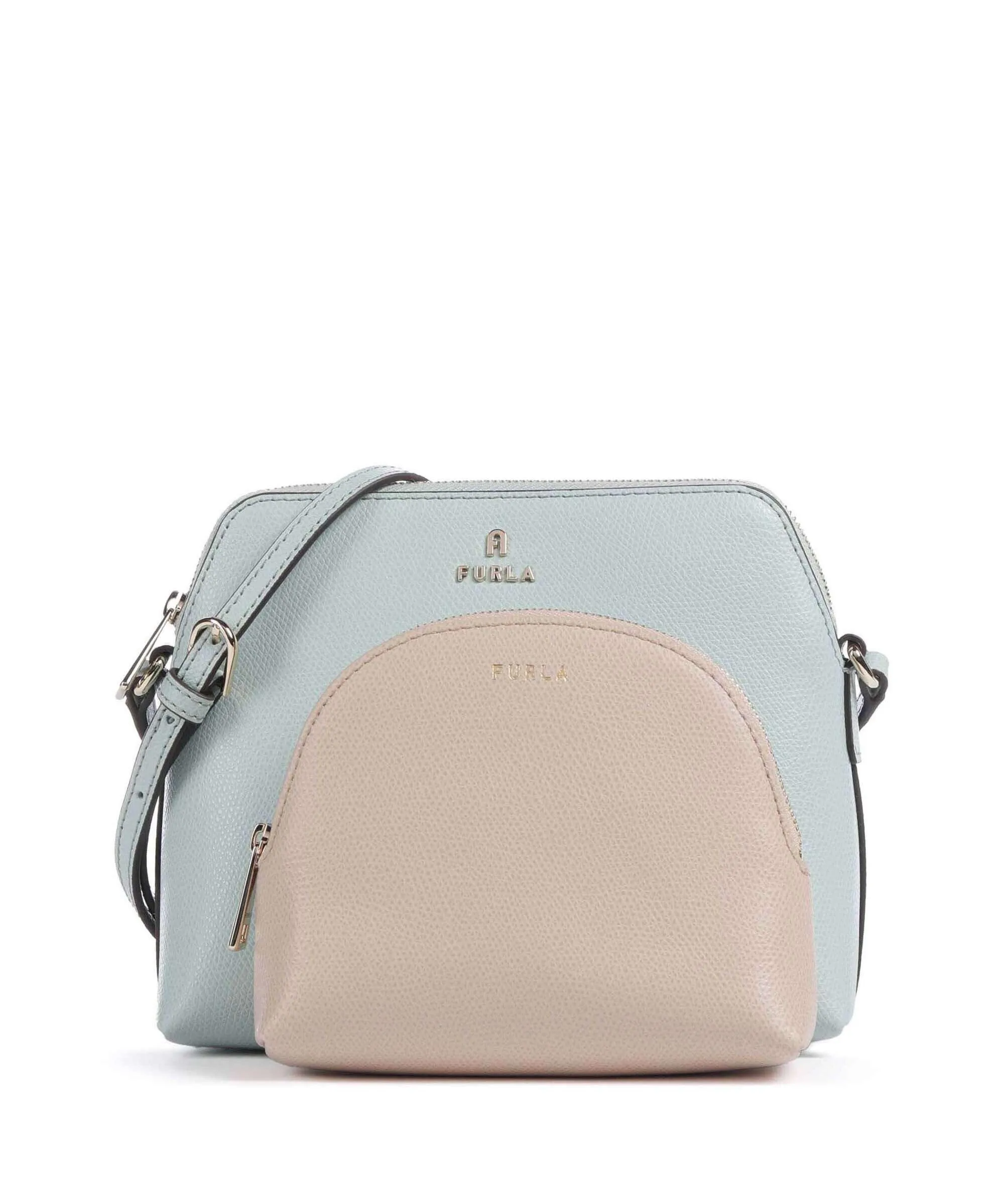  Furla Camelia Set Borsa a tracolla pelle granulata blu chiaro  
